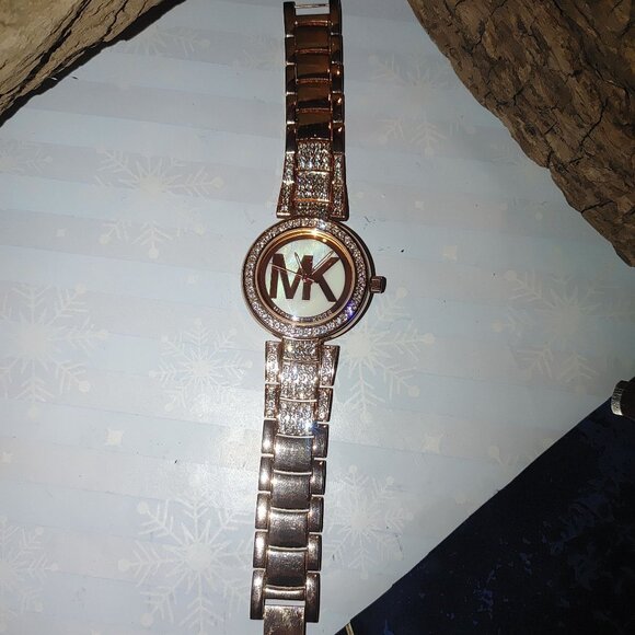 Wristwatch Michael Kors Logo Stainless Steel Rose Gold Watch Crystal Accents main image 6